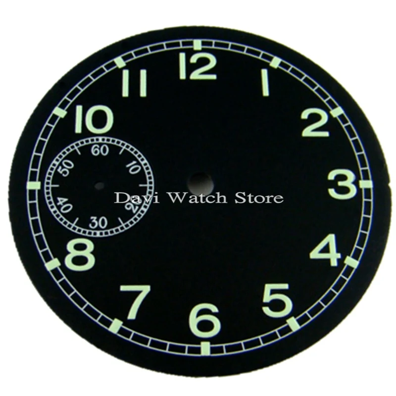 38 9 мм черный комплект с циферблатом для eta 6497 Чайка st36|watch face|watch dialdial for watch |