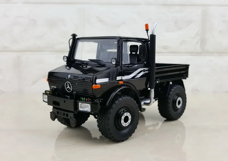 Черный Коллекционная модель из сплава в подарок Schuco1: 32 масштаб Mercedes Benz Unimog U1600 внедорожник военный грузовик модель для украшения - Цвет: Черный
