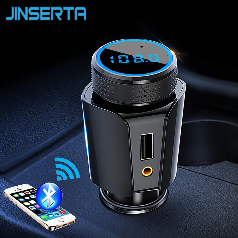 JINSERTA Универсальный Автомобильный mp3 плеер HandsFree беспроводной Bluetooth fm-передатчик модулятор AUX TF SD Flash музыкальный приемник Adatper
