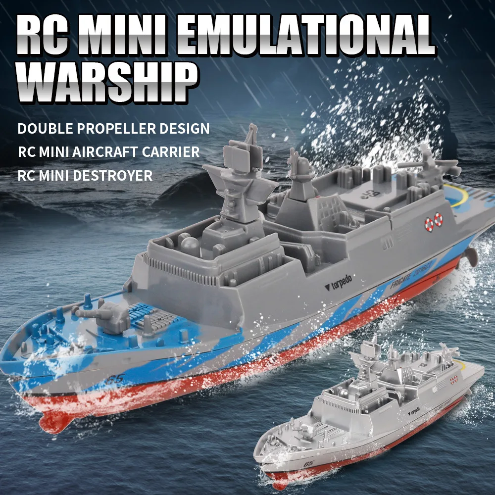Радиоуправляемая лодка Warship 2 4 ГГц игрушки мини электрическая переноска с
