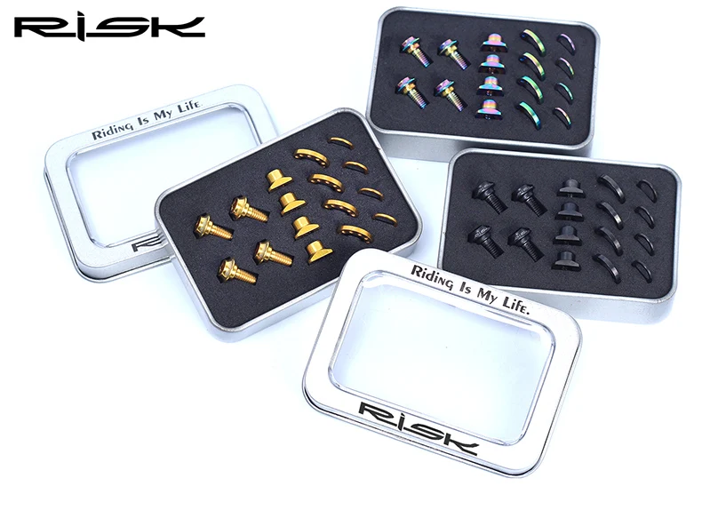 

1 Set (16pcs) Road bike Caliper Brake Shoes Titanium Alloy Fixed Bolts Kit C Brake Caliper Shoes Screw For shimano UT DA