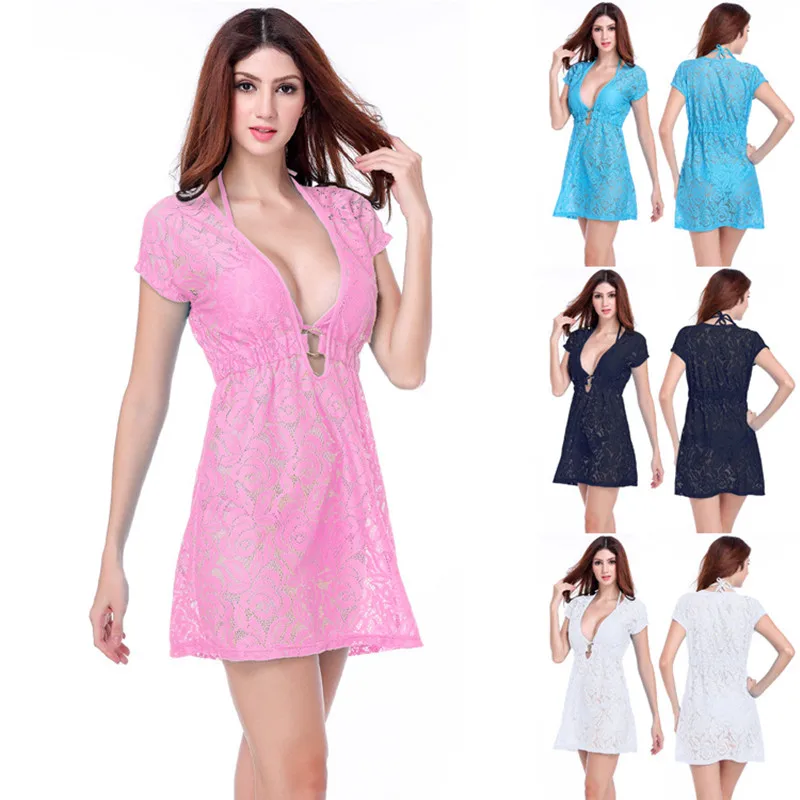 Женская кружевная накидка с глубоким V образным вырезом|swimwear patterns|swimwear floralswimwear