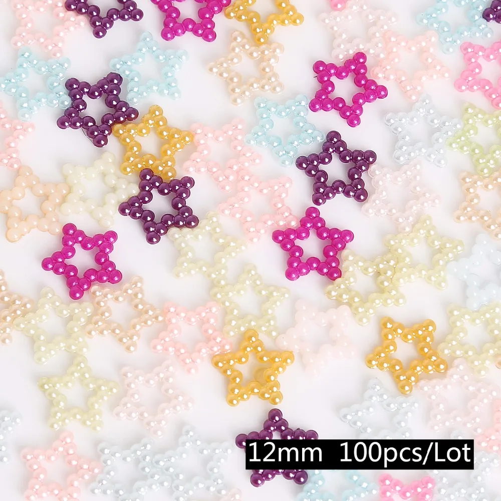 20-1000 намоток Mix 37 Цвета жемчуг имитация кабошон одежды декор с изображением сердечка цветка бусины ABS принадлежности DIY Швейные аксессуары