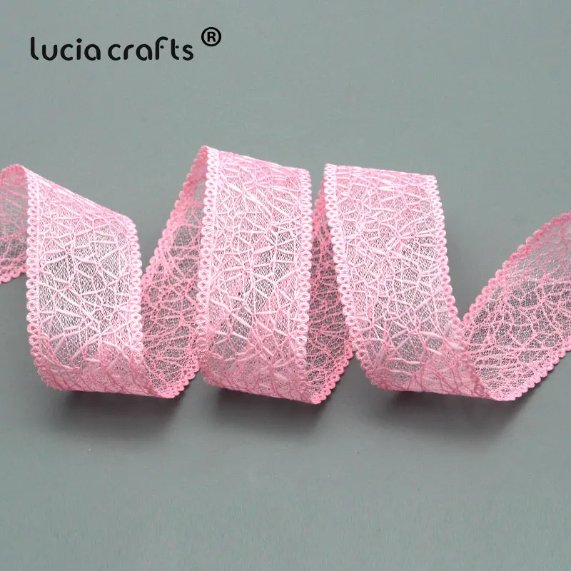 Lucia crafts 5/6 ярдов 25 мм сетчатая кружевная лента для отделки тканевая DIY упаковка