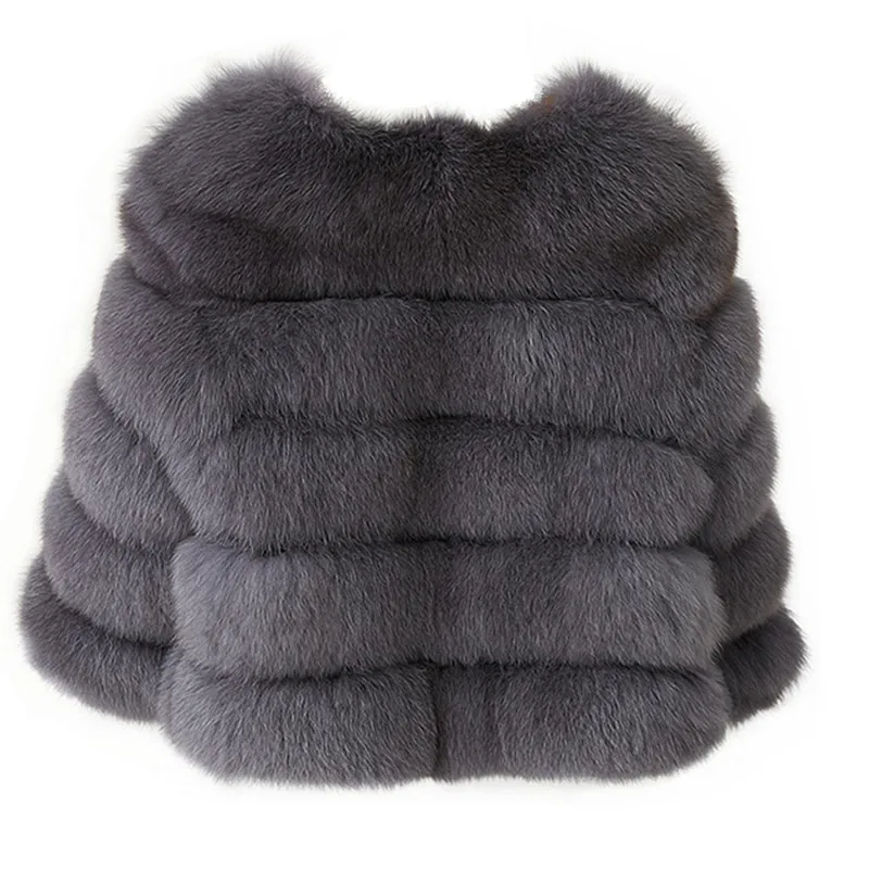 2018 Women Warm Real Fox Fur Coat Short Model Winter Jacket Outerwear Plus Size Natural Arctic Coats For | Женская одежда