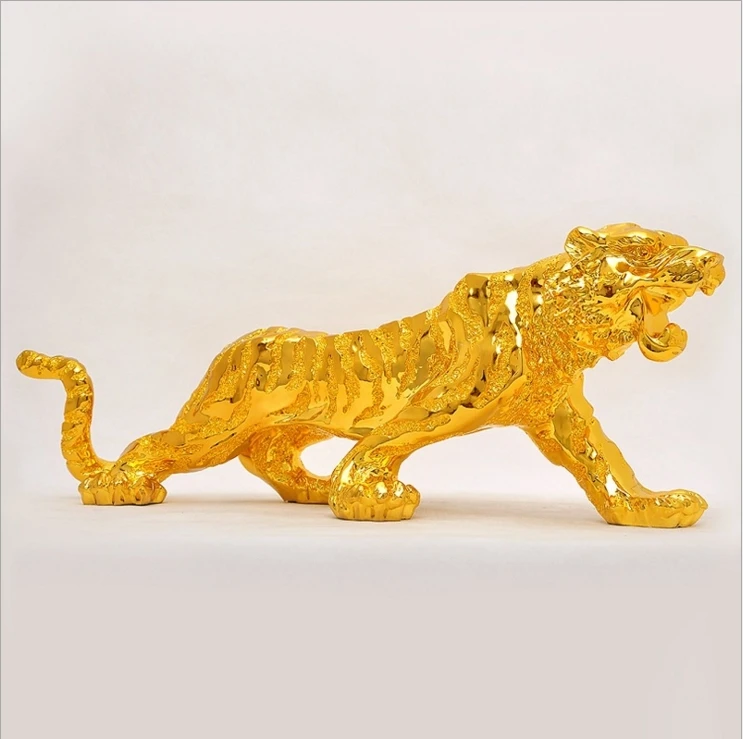 

Modern Abstract Tiger Sculpture Geometric Resin Tiger Statue Wildlife Decor Gift Craft Ornament Accessories Furnishing