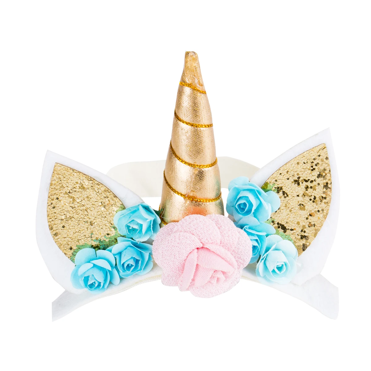 Волшебная Золотая головная повязка на голову с единорогом нарядное платье для