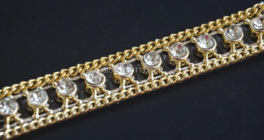 Золотая Стразы Хрустальная Аппликация в стиле стимпанк венецианская кружевная