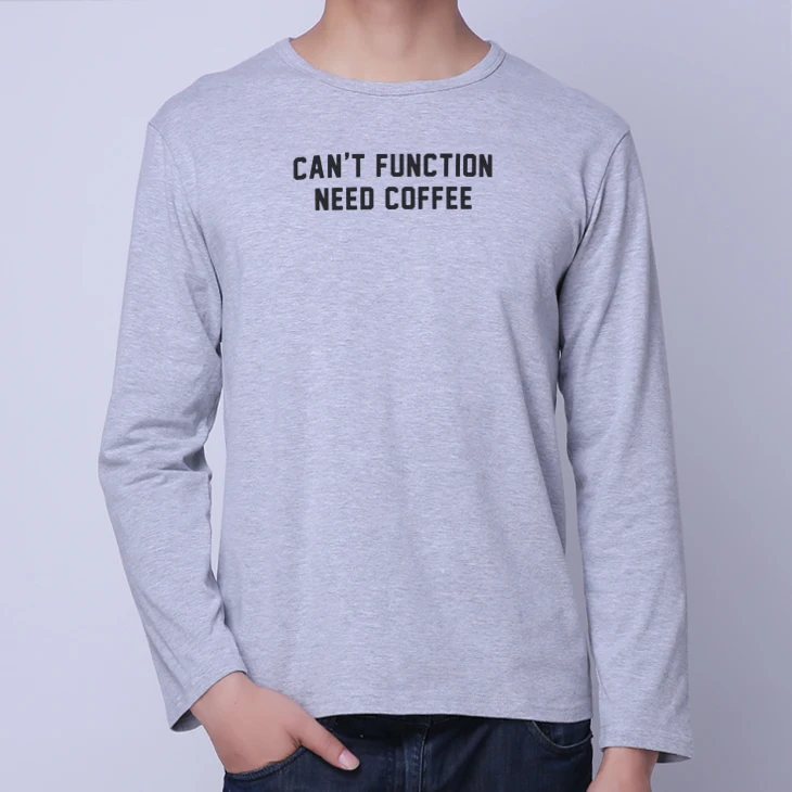 Не могу функция нужно кофе с длинным рукавом - рубашки | Мужская одежда