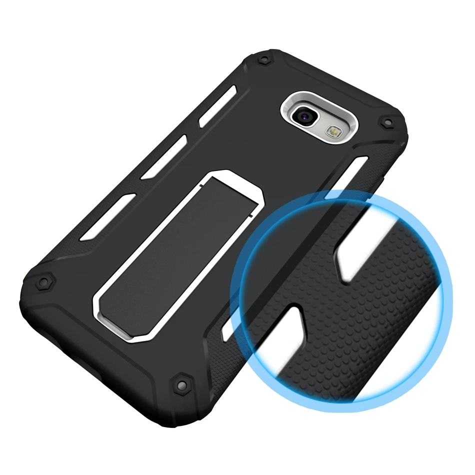 for Samsung Galaxy A5 2017 Case Luxury Shockproof Protect Hybrid Hard Rubber Impact Armor A520 Cover Stand |