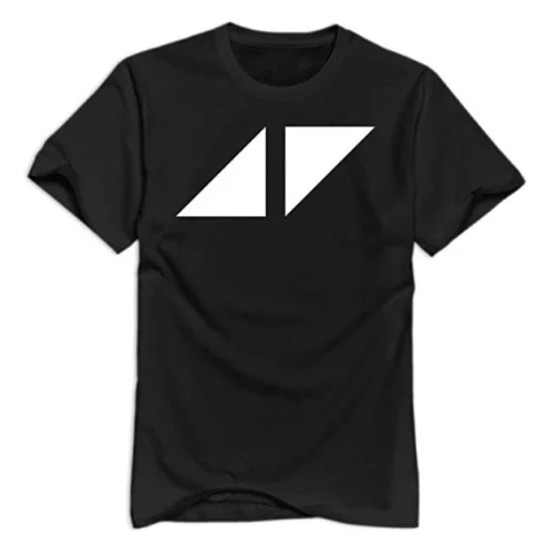 Мужская футболка с круглым вырезом Avicii Music черная облегающая 2019 | одежда