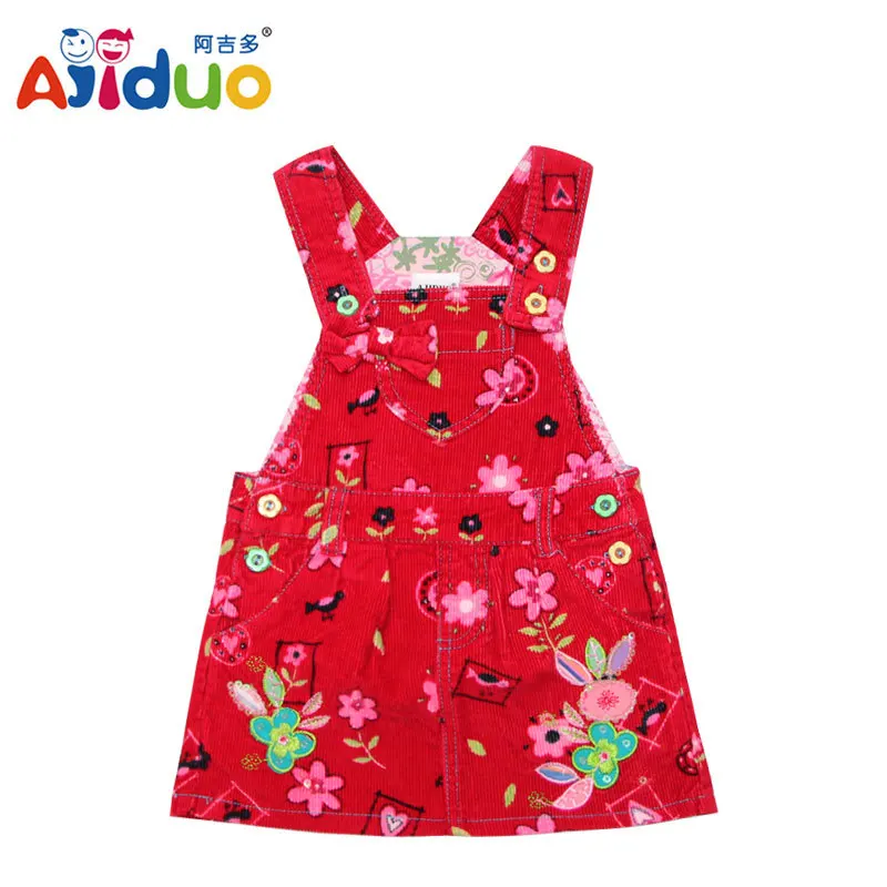 New Arrival Ajiduo Fashion Girl Print Flower Dress Kid Wear Brand Baby Party Cotton Children Princess Wholesale | Детская одежда и