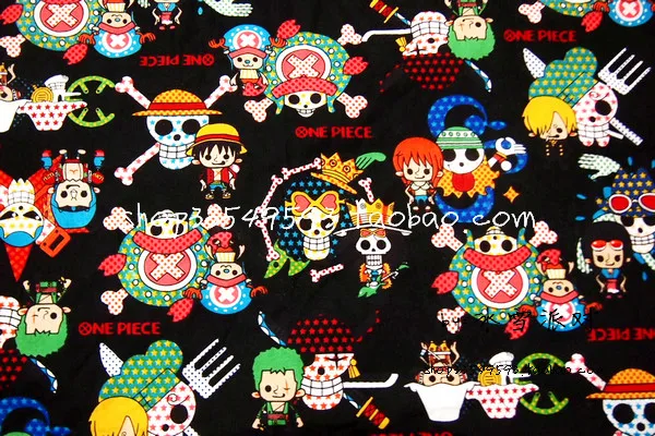 50*110 см цельная Обезьяна D. Простая хлопчатобумажная ткань Luffy для мальчиков