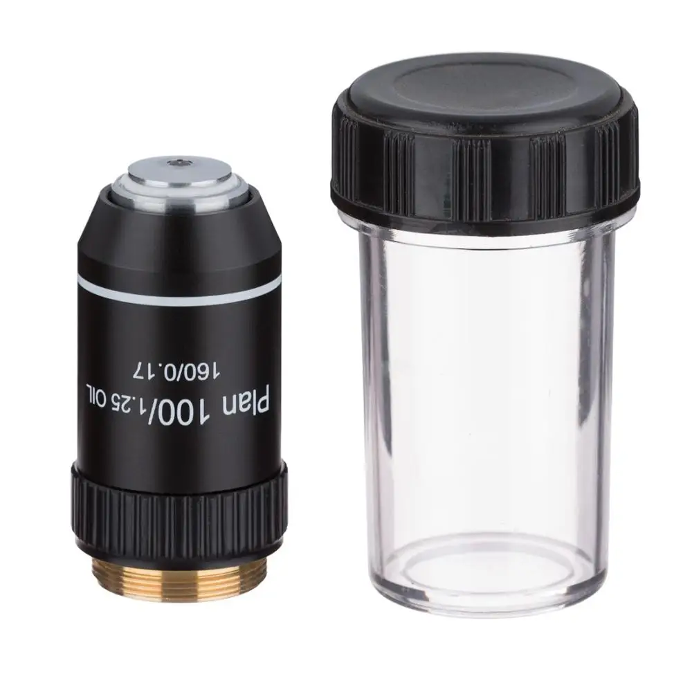 

AmScope 100X Plan Achromatic Microscope Objective Lens with Black Finish PA100X-B
