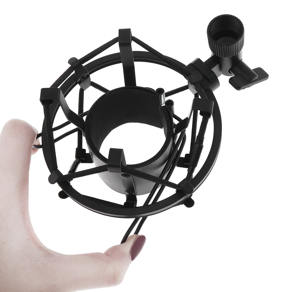 Metal Recording Studio Clip Spider Microphone Stand Shock Mount with Copper Transfer for Computer Condenser Mic