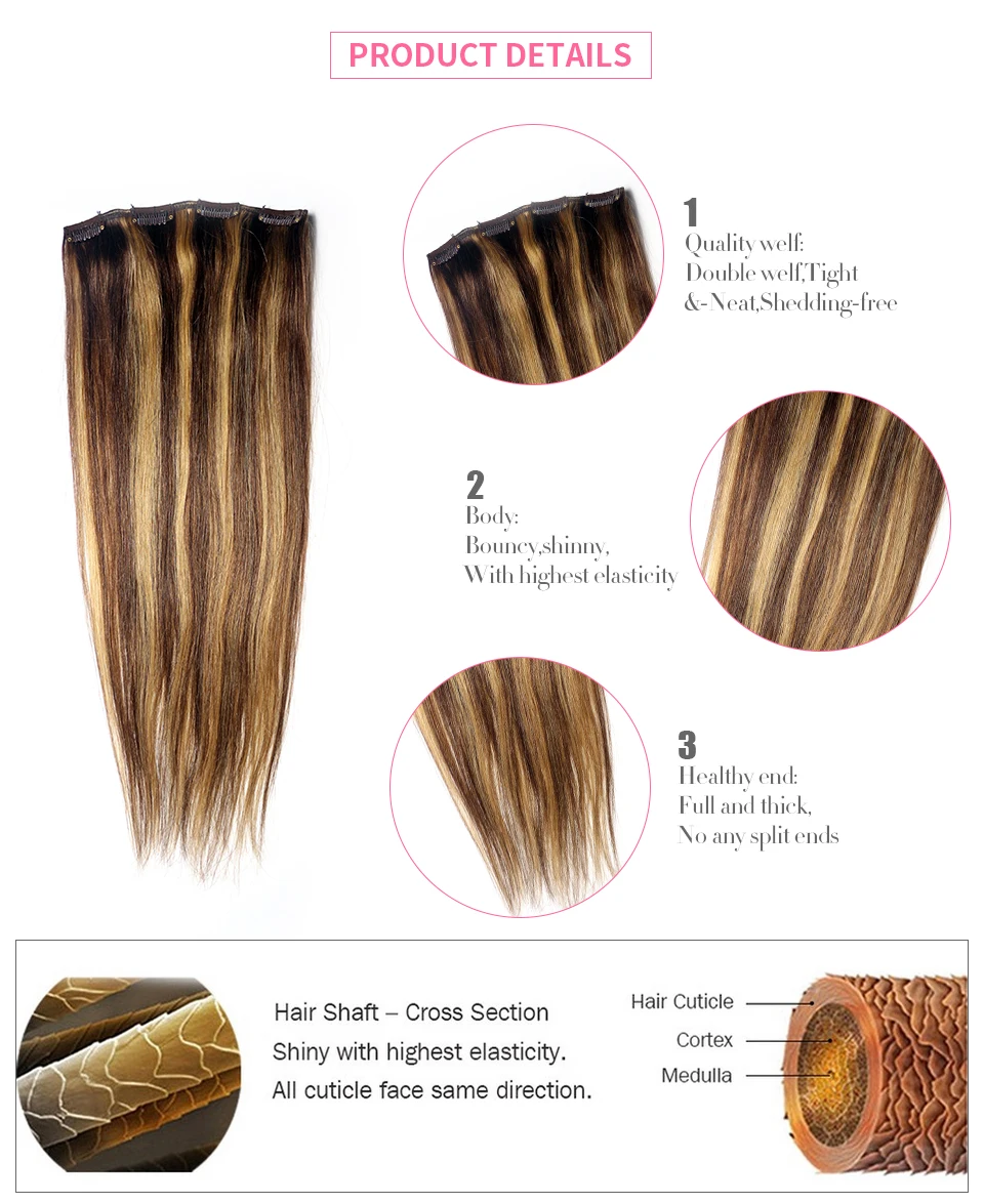 ZZHAIR 70 г 1"-18" машинные волосы remy 7 шт. в наборе человеческие волосы для наращивания на всю голову набор Натуральные Прямые Волосы