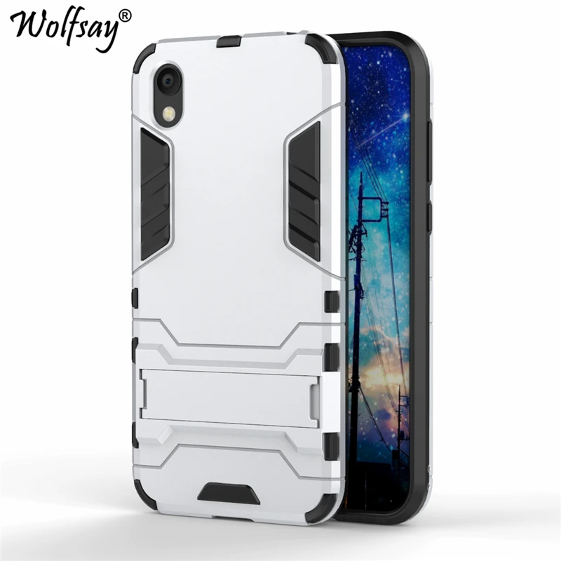 Чехол Wolfsay для Huawei Honor 8 S тонкий чехол из поликарбоната + мягкая резиновая броня
