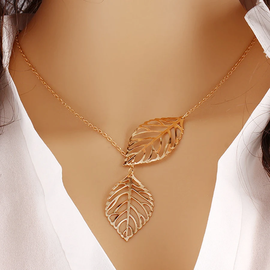 buy one get free Fashion Alloy Necklace Tree Leaf Charm Pendant Chokers Necklaces For Women Girl Jewelry Gift | Украшения и