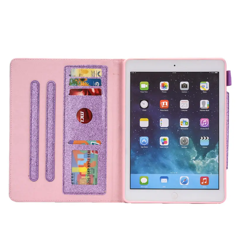 Case For Apple iPad 9.7 2018 2017 Cover Air 2 Pro Fundas Glitter Magnet Shell Auto Sleep/Wake +Film+Pen | Компьютеры и офис