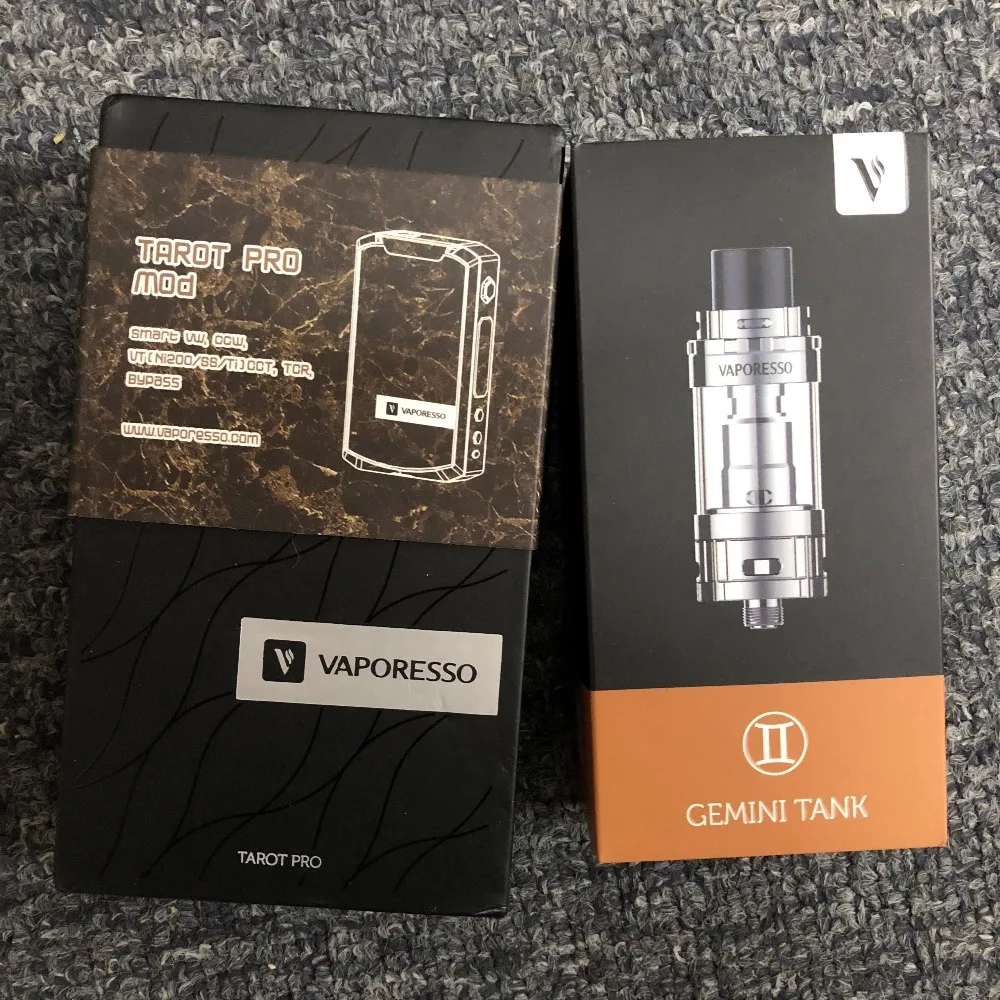 Оригинальный vaporesso TAROT PRO 160 Вт VTC комплект Таро Vape коробка мод и Близнецы 3 мл Танк