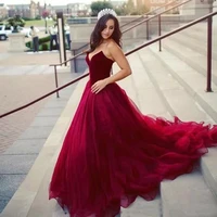 sweetheart a line tulle prom dress lace up back formal empire waist long women evening party gowns cusomized vestidos retro 2021