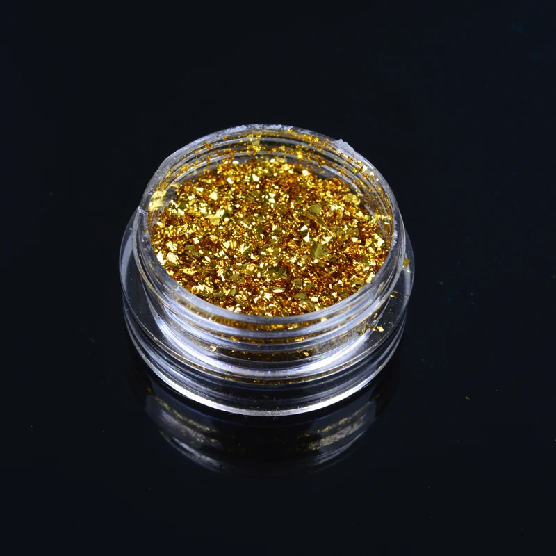 

ZKO Gold Silver Optional Flakes Nail Sequins 0.2g Bling Mirror Nail Glitter Powder Paillette DIY Nail Art Decoration Glitters