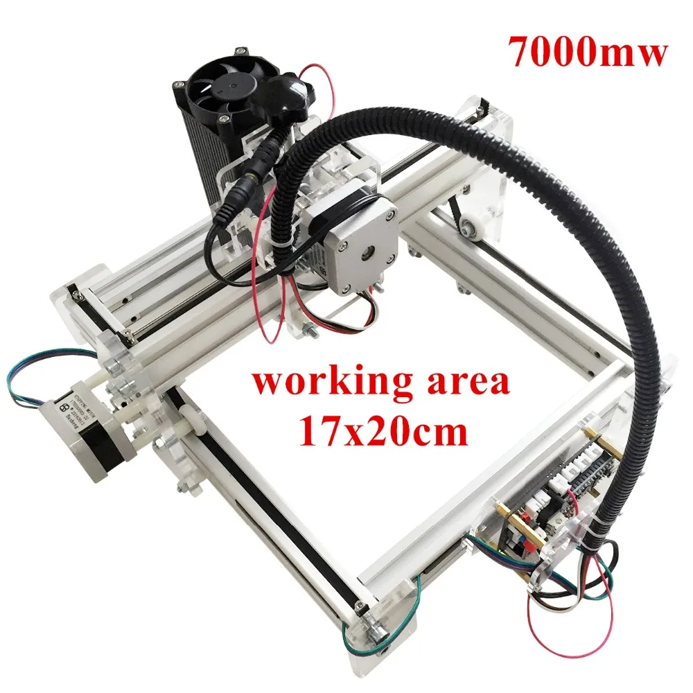 7000mw Laser engraving toy grade engrave on metal DIY desktop micro laser machine 170*200mm marking | Инструменты