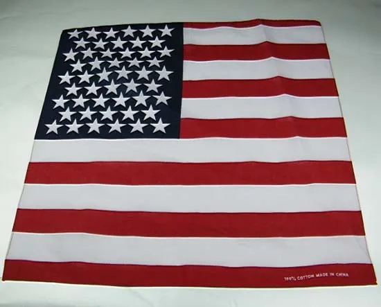 

20 Pcs 100% Cotton Paisley Bandanas Double Sided Head Wrap Scarf Wristband American Flag Facecloth Free Shipping Wholesale