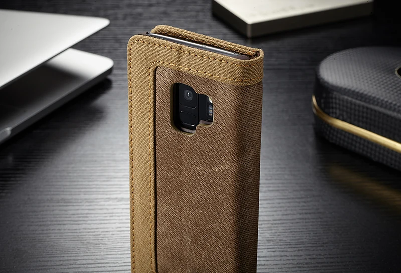 Чехол-книжка Me для samsung Galaxy S10, S9, S8 Plus, S10E, роскошный джинсовый холщовый чехол-кошелек для samsung Note 10, 8, 9, S6, S7 Edge, чехол