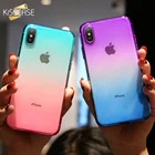 Чехол для телефона KISSCASE, Ультратонкий Мягкий чехол с градиентом для iPhone X XS MAX XR 5 5S 6S 7 8 Plus 11 Pro MAX