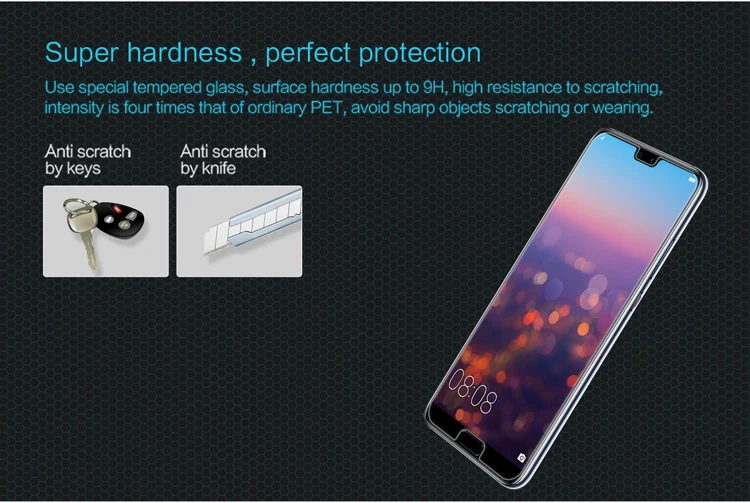 Huawei P20 Pro закаленное Стекло Экран Protector Nillkin 2.5D край HD ясно Защитная Стекло Flim Для huawei P20 Lite/Нова 3E