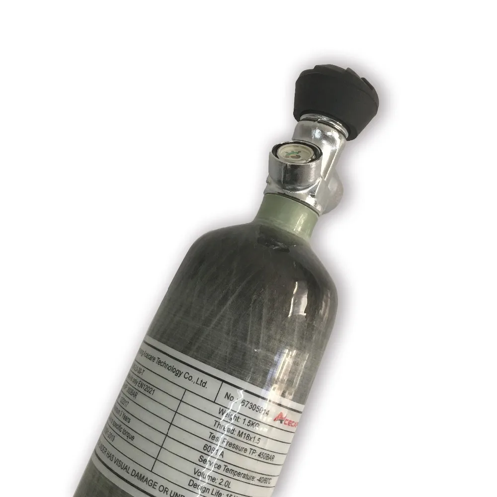 AC102 Acecare 2L CE 4500Psi Paintball Co2 Air Targets 4500Psi Carbon Fiber Gas/Tank High Pressure Pcp Air Gun Pcp Air Rifle--M