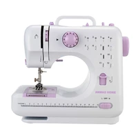 12 stitches mini sewing machine electric overlock household walking foot foot pedal sewing sew machine double thread speed