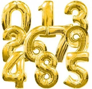 50 шт./лот оптовая продажа 32 дюймов (85 см) Большие размеры номер фольги праздничные