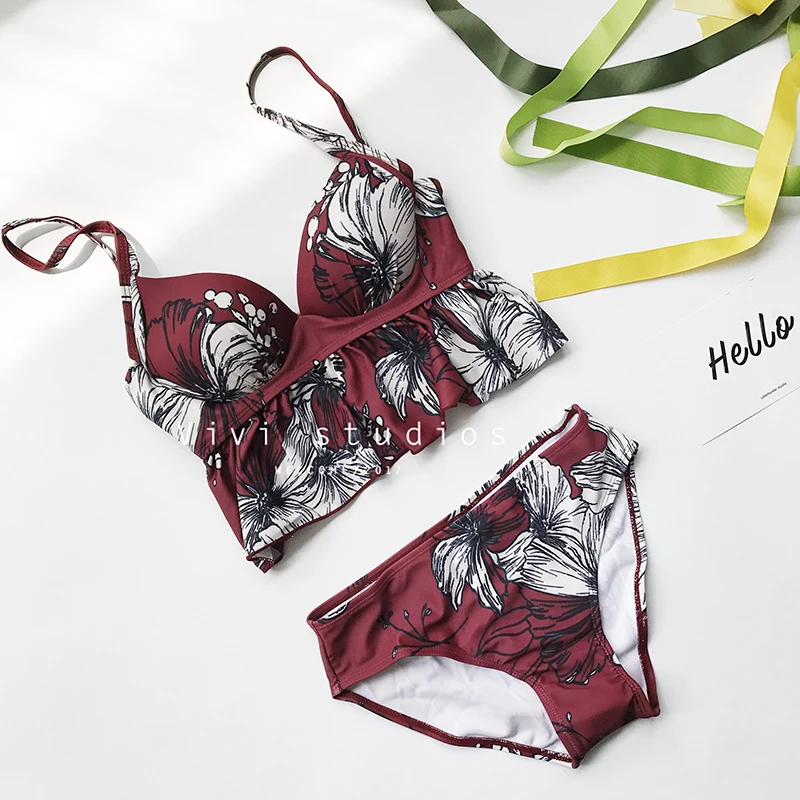 Maillot de bain femme 2018 танкини отжимать танцини набор купальник женский плюс комплект из