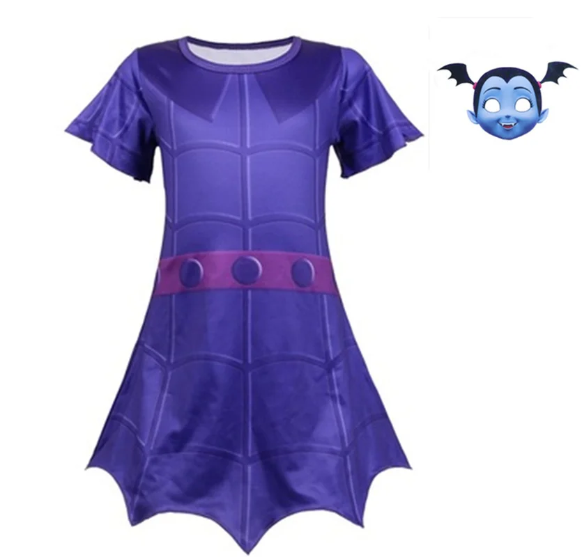 Новинка 2019 поддельные платья для девочек из двух частей Vampirina jojo siwa