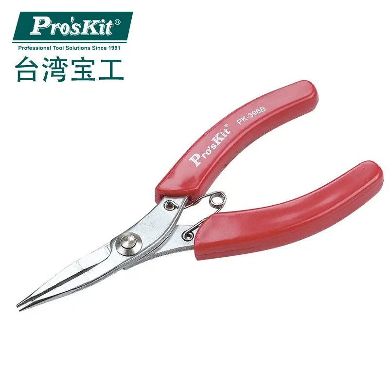 Pro'skit 1PK-396B длинноносые плоскогубцы из нержавеющей стали с зубами Острогубцы диагональю 5 дюймов с круглым носком 130 мм