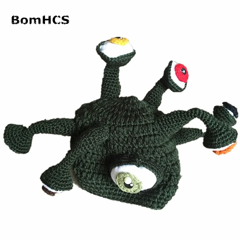 

BomHCS Novelty Octopus Parasitic Beast Beanie Handmade Crochet Hat Men's Winter Warm Cap Party Gift