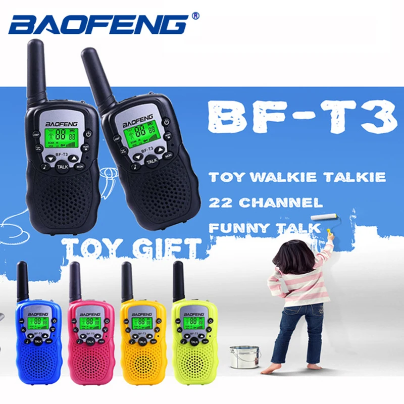 2 шт Baofeng BF T3 PMR446 иди и болтай Walkie Talkie “иди лучший подарок для детей радио Ручной