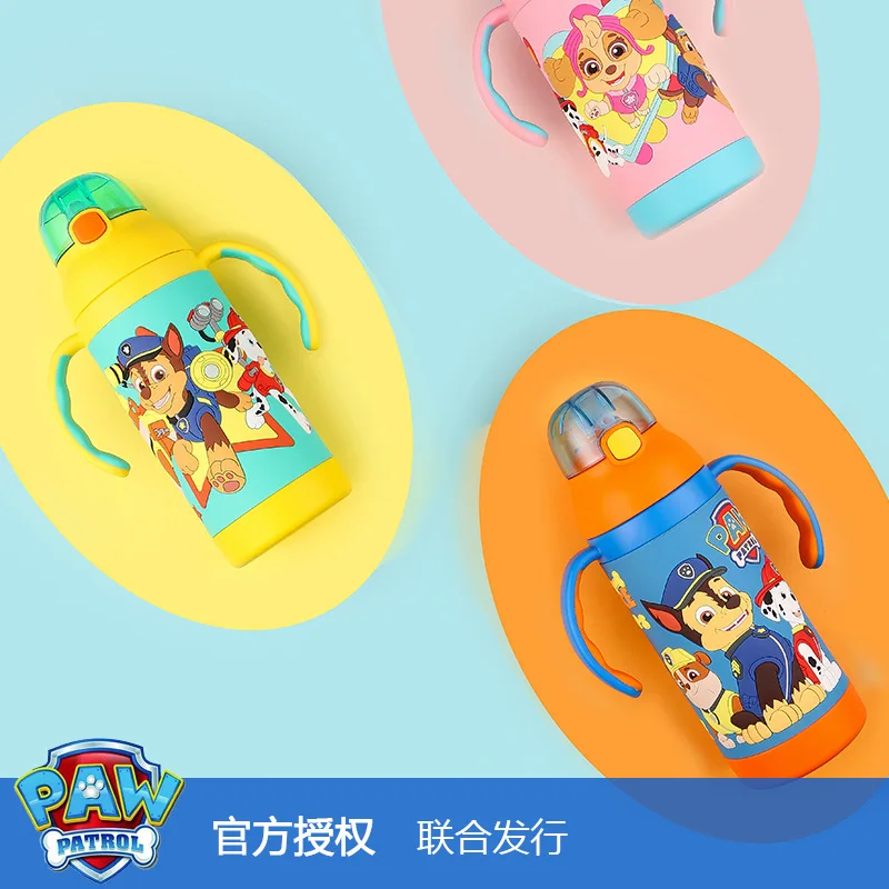 1 шт., 380 мл, настоящие бутылки для воды Paw Patrol, Вакуумная чашка, 316 нержавеющая сталь, термальная бутылка, BPA прямая чашка для детей, для мальчиков и девочек