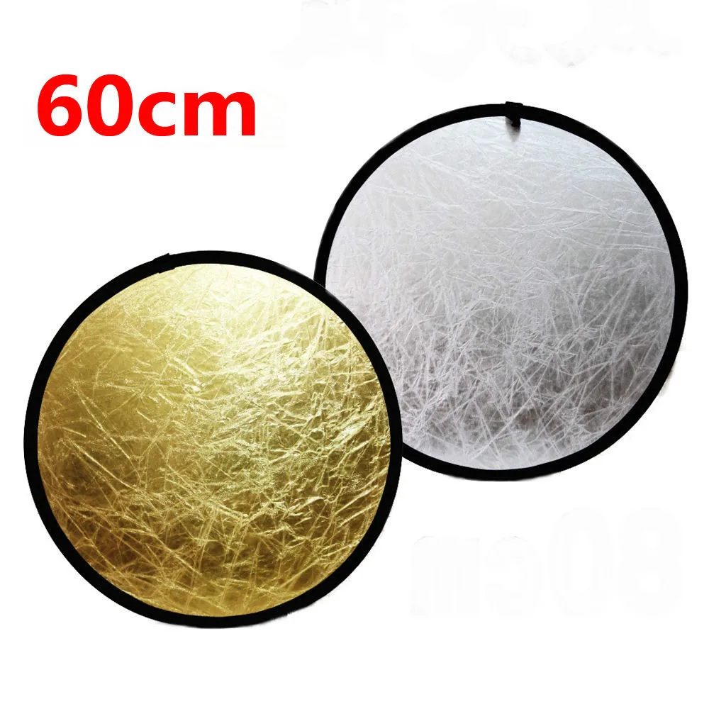 Складной круглый светоотражатель для фотосъемки 60 см 2 в 1|reflector diffuser|dslr diffuserphotography