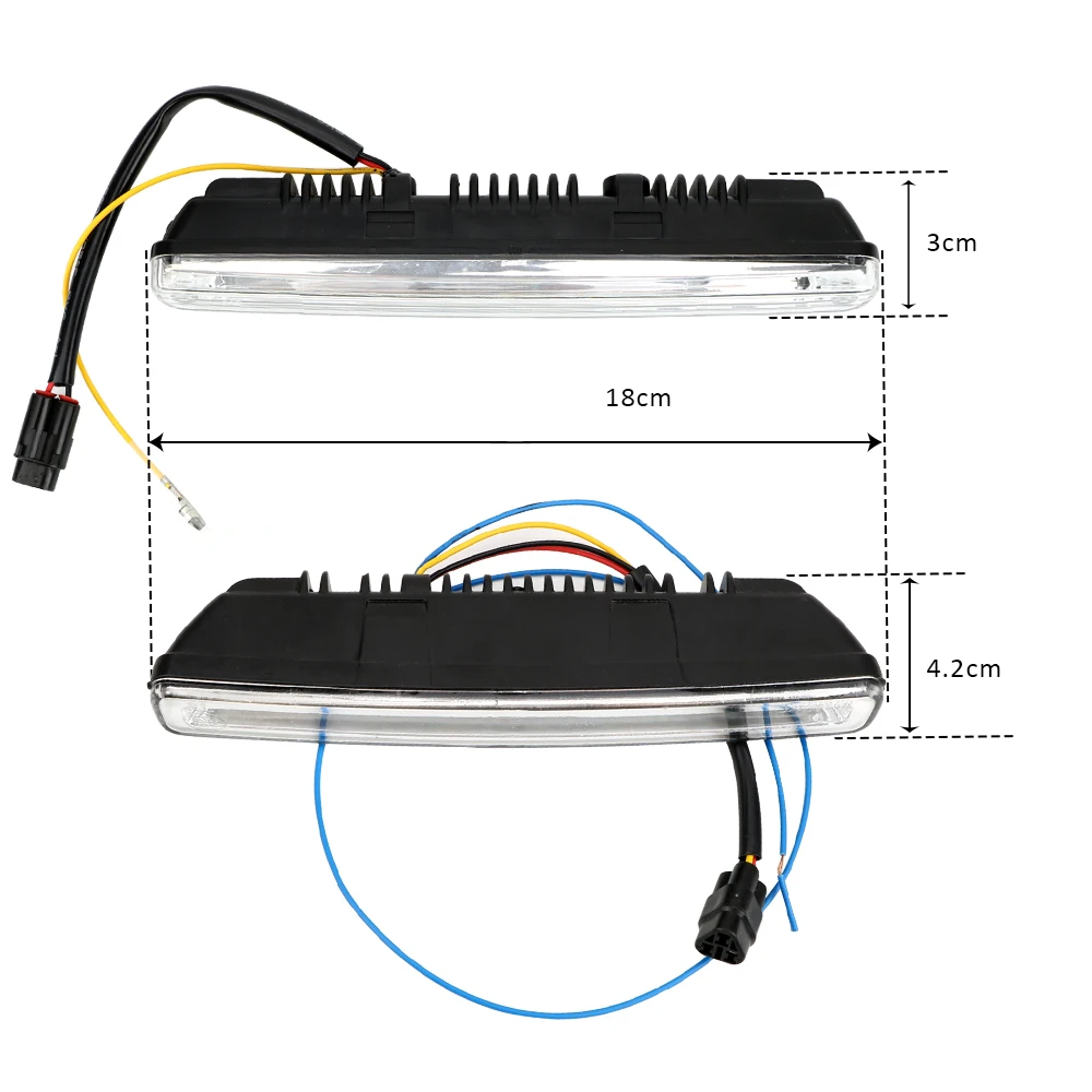 

LEEPEE 1 pair 36/54LED DRL Turn Signal Light Waterproof DC 12V Car Daytime Running Lights