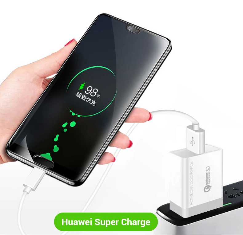Быстрая зарядка 3,0 USB зарядное устройство для Xiaomi Mi 9 18 Вт Быстрая зарядка зарядное устройство для телефона с европейской вилкой настенная usb зарядка для iPhone samsung S10