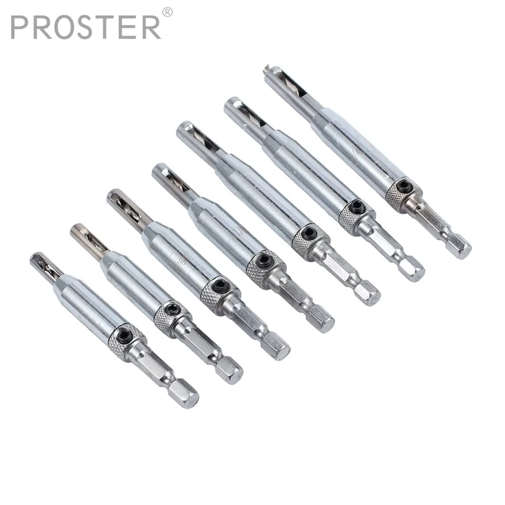 Proster 7 шт для HSS Самоцентрирующийся шкаф дверного шарнира Размер 5/64 &quot7/64&quot 9/64