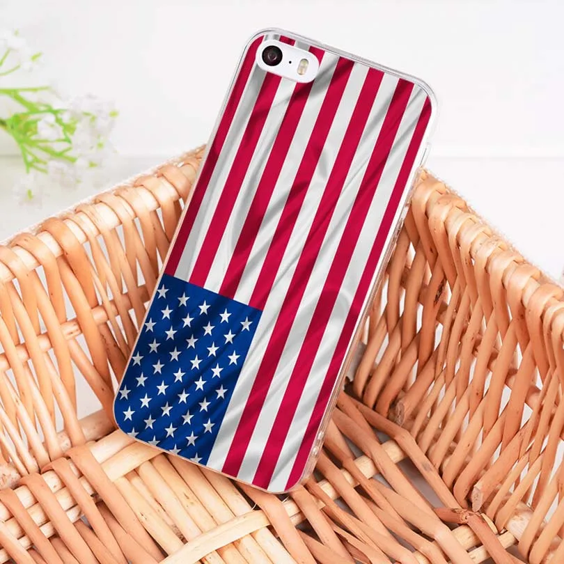 Мягкий tpu чехол MaiYaCa с американским флагом для iPhone 8 7 6 6S Plus X 5 5S SE 11pro max | Мобильные