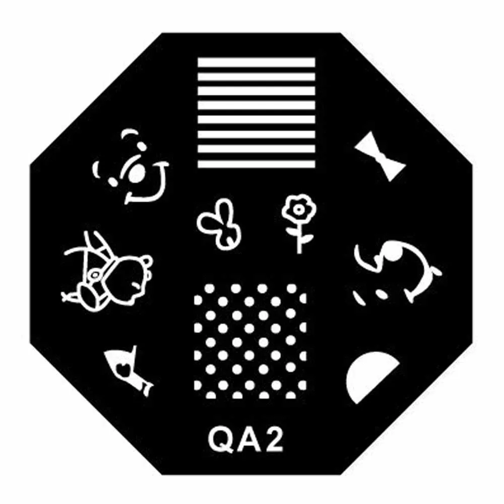 QA Series 6.9cm*6.9cm Templates DIY Nail Art Image Stamp Stamping Plates Manicure Template F35 | Красота и здоровье