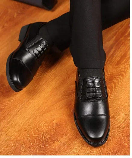 Новые мужские качественные туфли из лакированной кожи Zapatos de hombre черные кожаные