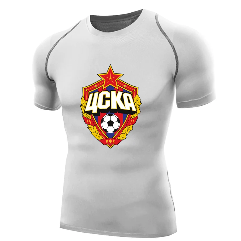 Компрессионная рубашка с коротким рукавом топы фитнес русские футболки | Мужская
