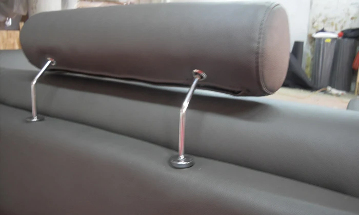 Бесплатная доставка Топ Зерно крупного рогатого скота кожаный диван с Османской