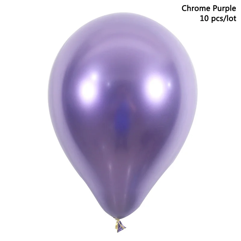 purple 10 шт./лот, хромированные шары на день рождения, свадьбу, день рождения, день рождения, Рождество, шары, металлик, золото, silve, воздушные шары, букет, вечерние украшения - Цвет: purple
